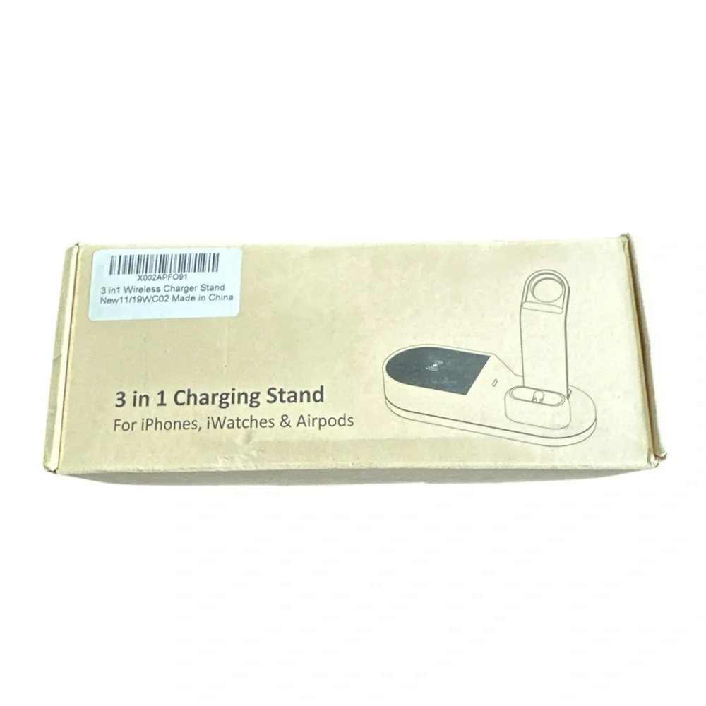 3-in-1 Wireless Charging Stand for iPhones, Apple Watches & AirPods - Rose Gold